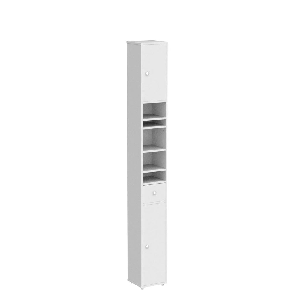 Narrow White Bathroom Storage Cabinet F835596