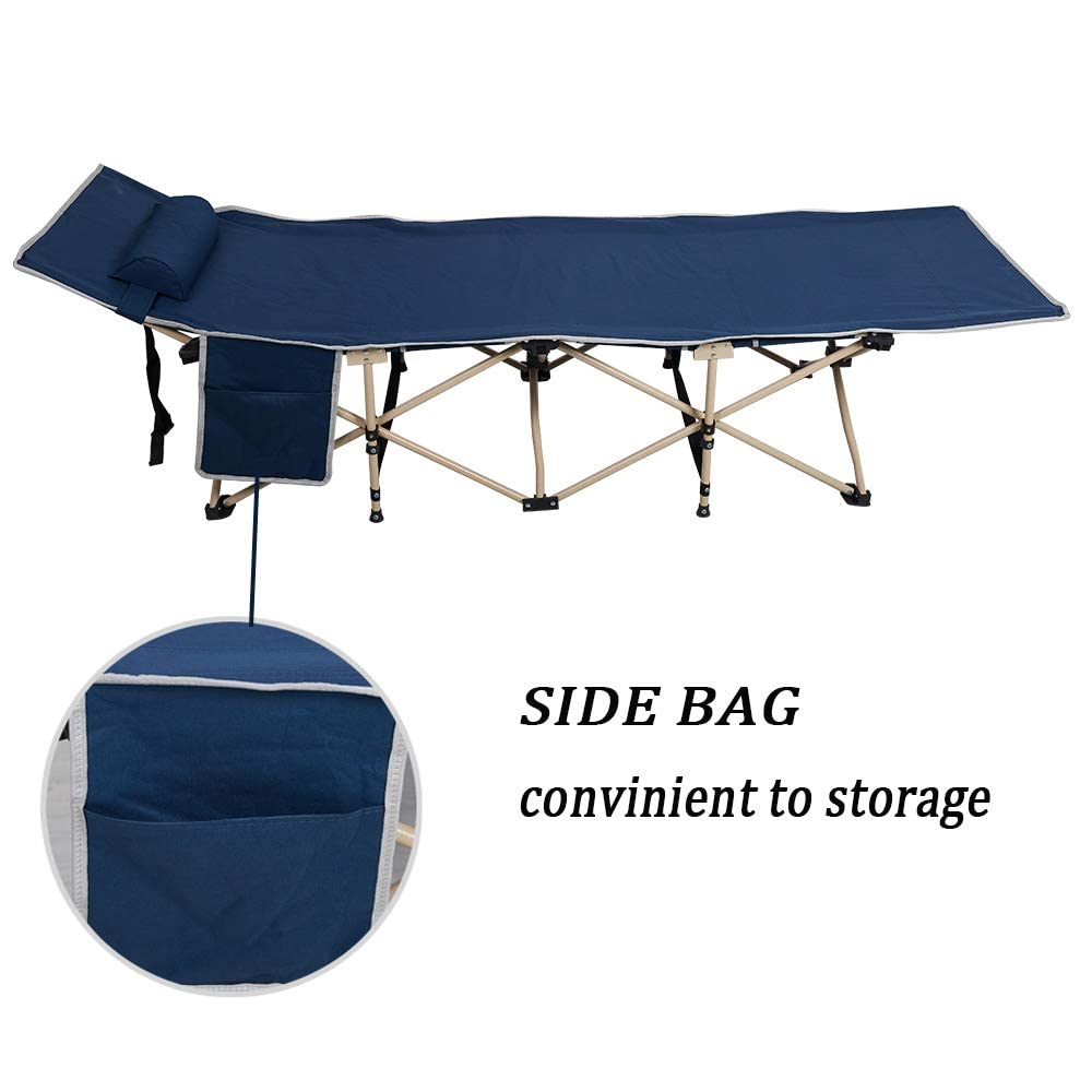 Folding Camping Cot with Carry Bag Pocket Pillow K9376
