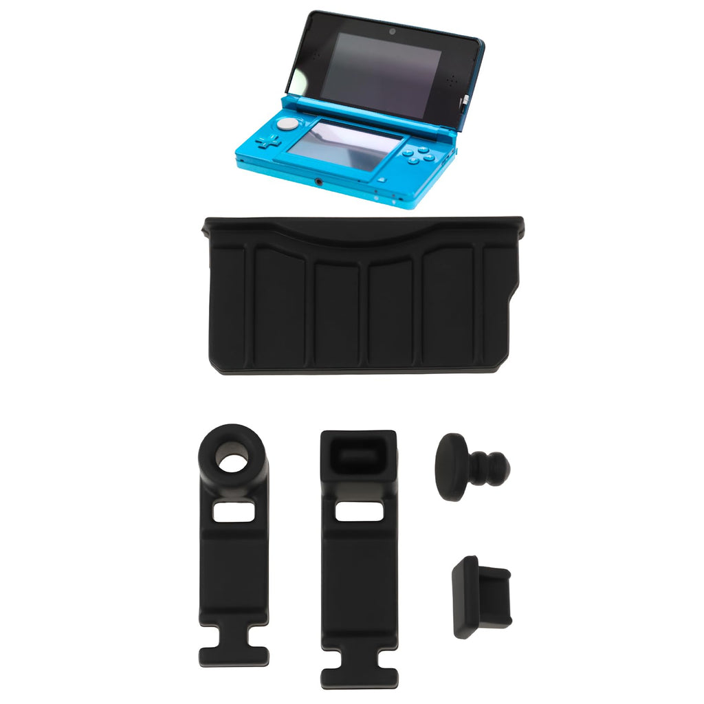 Game Console Card Slot Silicone Plug 2 Sets Black F91830