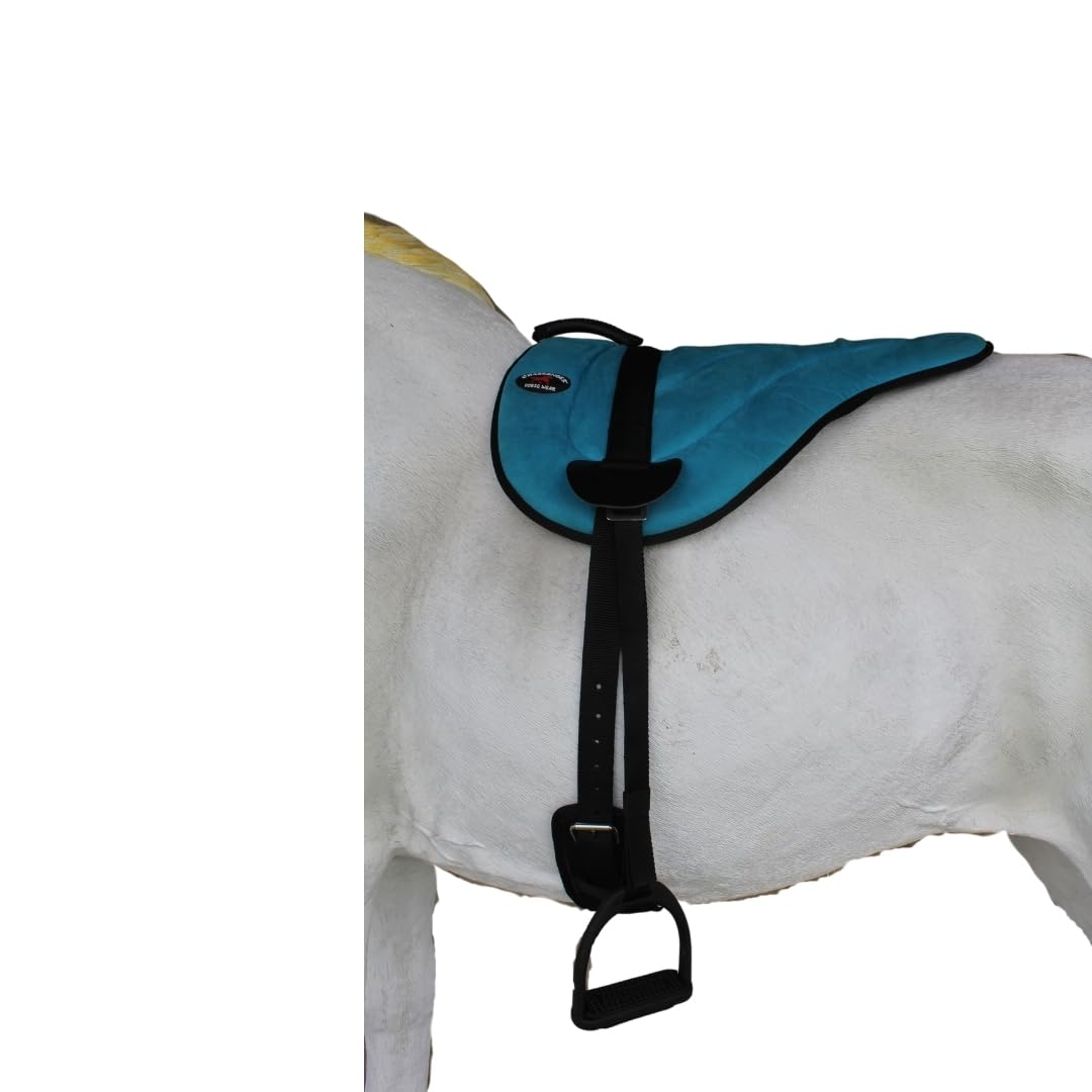 Lightweight Neoprene Padded Bareback Saddle Pad with Stirrups & Cinch W697