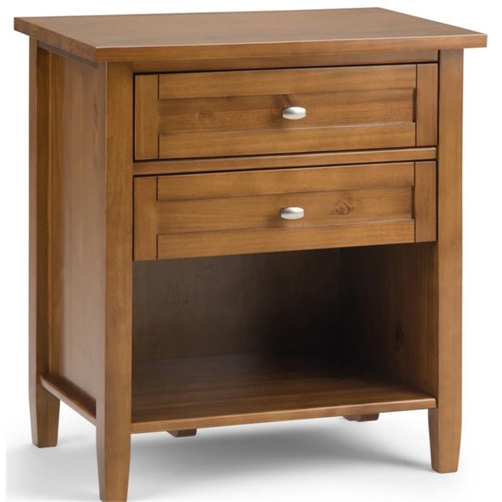 2-Piece Wood 24" Bedside Nightstand Table Set G154