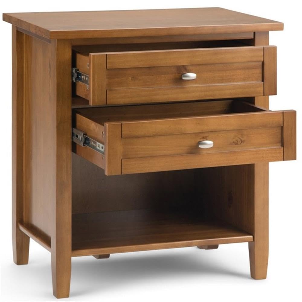 2-Piece Wood 24" Bedside Nightstand Table Set G154