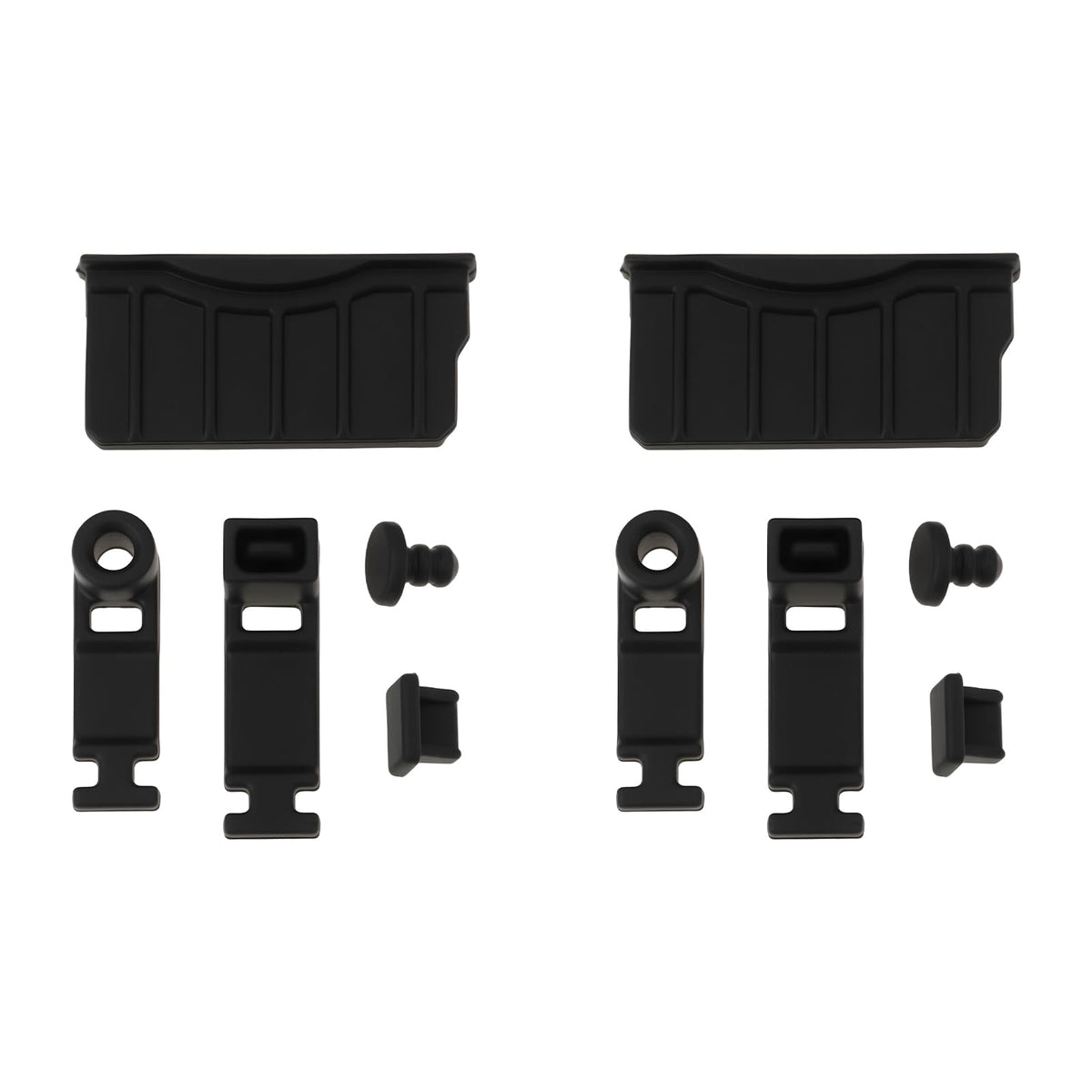 Game Console Card Slot Silicone Plug 2 Sets Black F91830