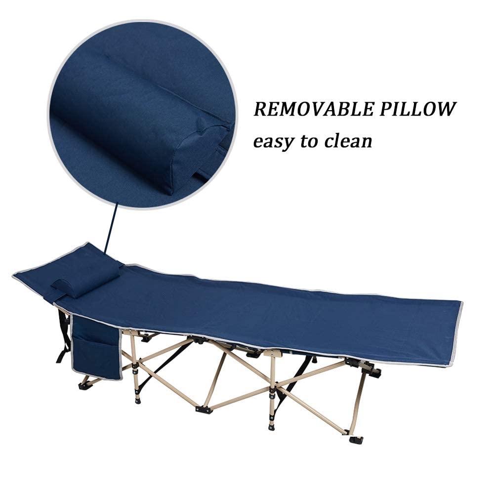 Folding Camping Cot with Carry Bag Pocket Pillow K9376