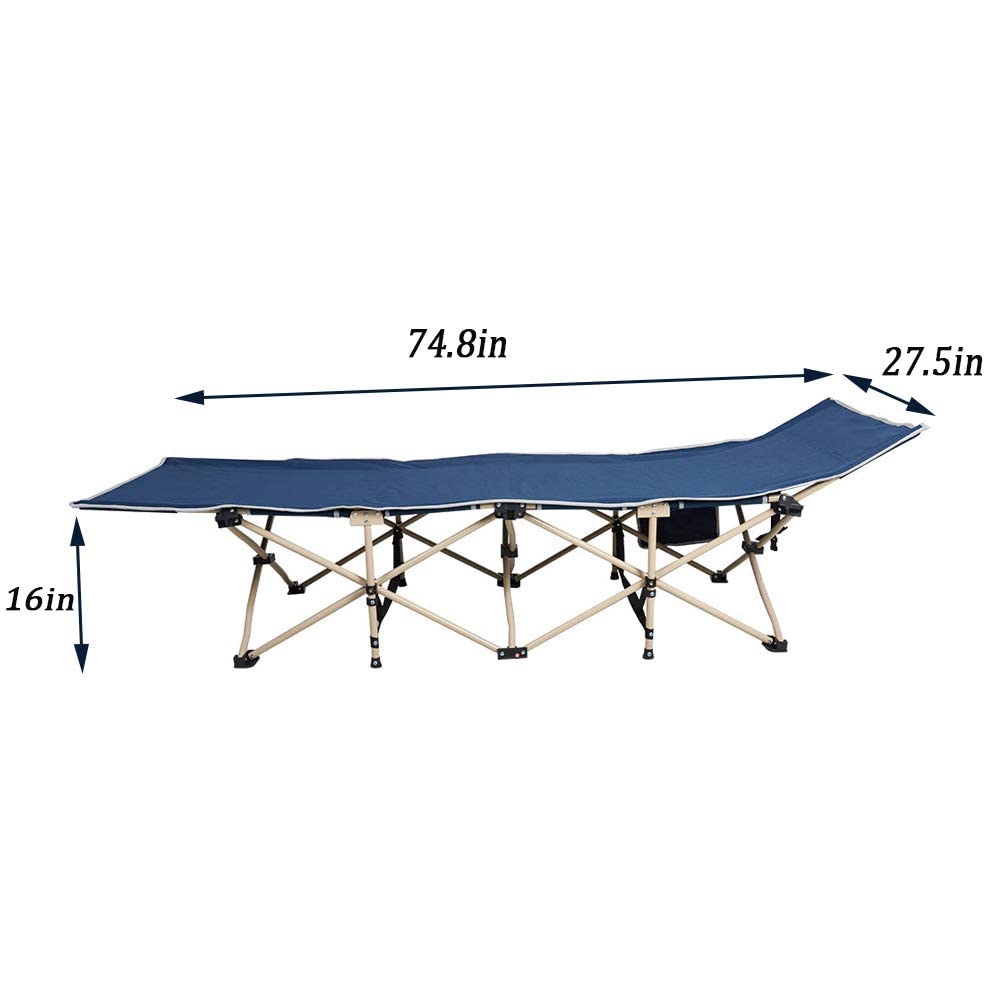 Folding Camping Cot with Carry Bag Pocket Pillow K9376