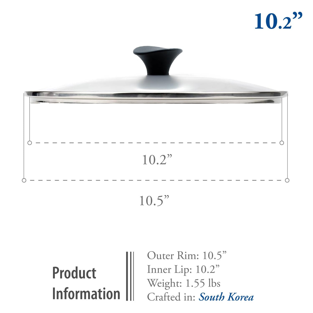 10.2 Inch Tempered Glass Lid L79198