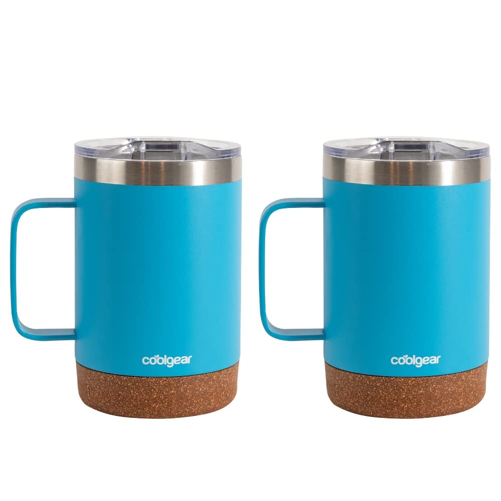 Stainless Steel Copper Lined Mug with Handle 2 Pack 16 oz Z8093