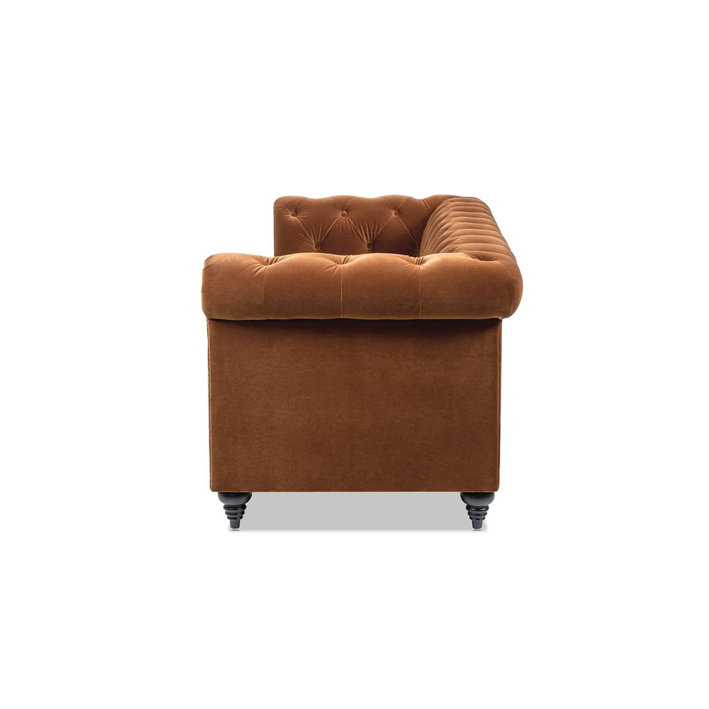 88" Burnt Orange Performance Velvet Sofa E5322