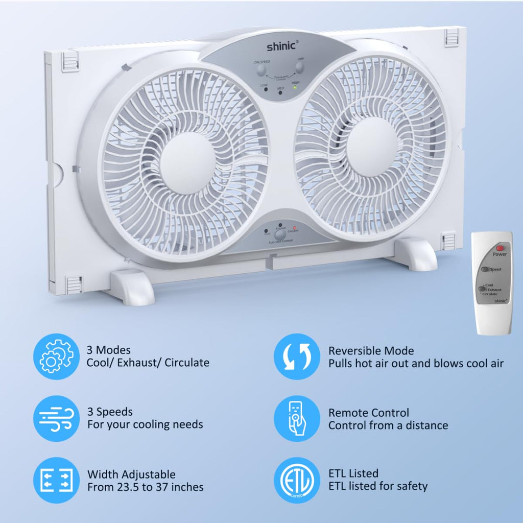 9" Reversible 3-Speed Window Fan S9403