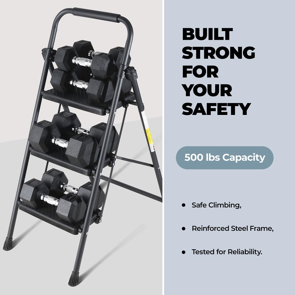 Folding Step Ladder with Anti-Slip Pedal N68850
