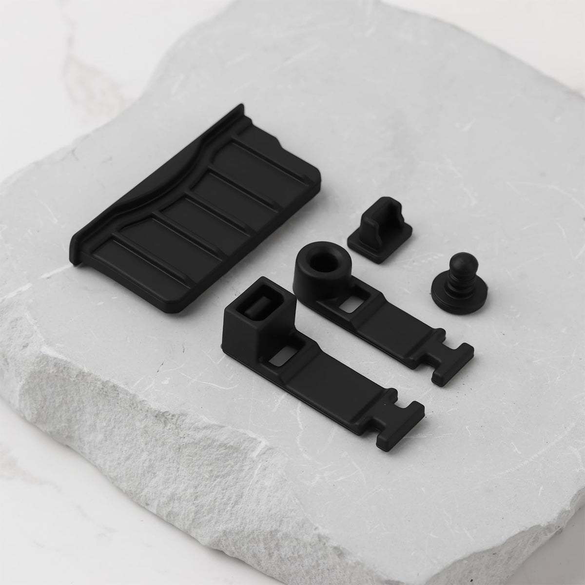 Game Console Card Slot Silicone Plug 2 Sets Black F91830