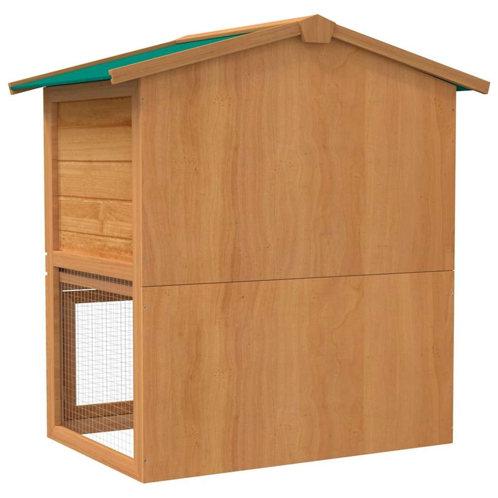 2-Tier Wooden Rabbit Hutch with Ramp R1090