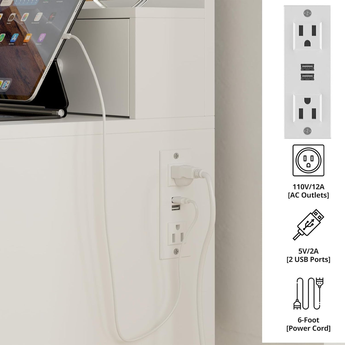 Vanity Desk with Charging Station R640561