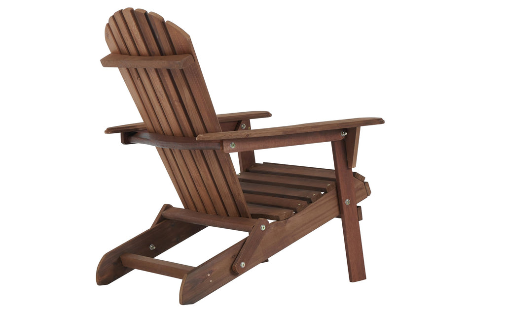 Folding Adirondack Chairs Set of 2 Solid Cedar Wood R221714