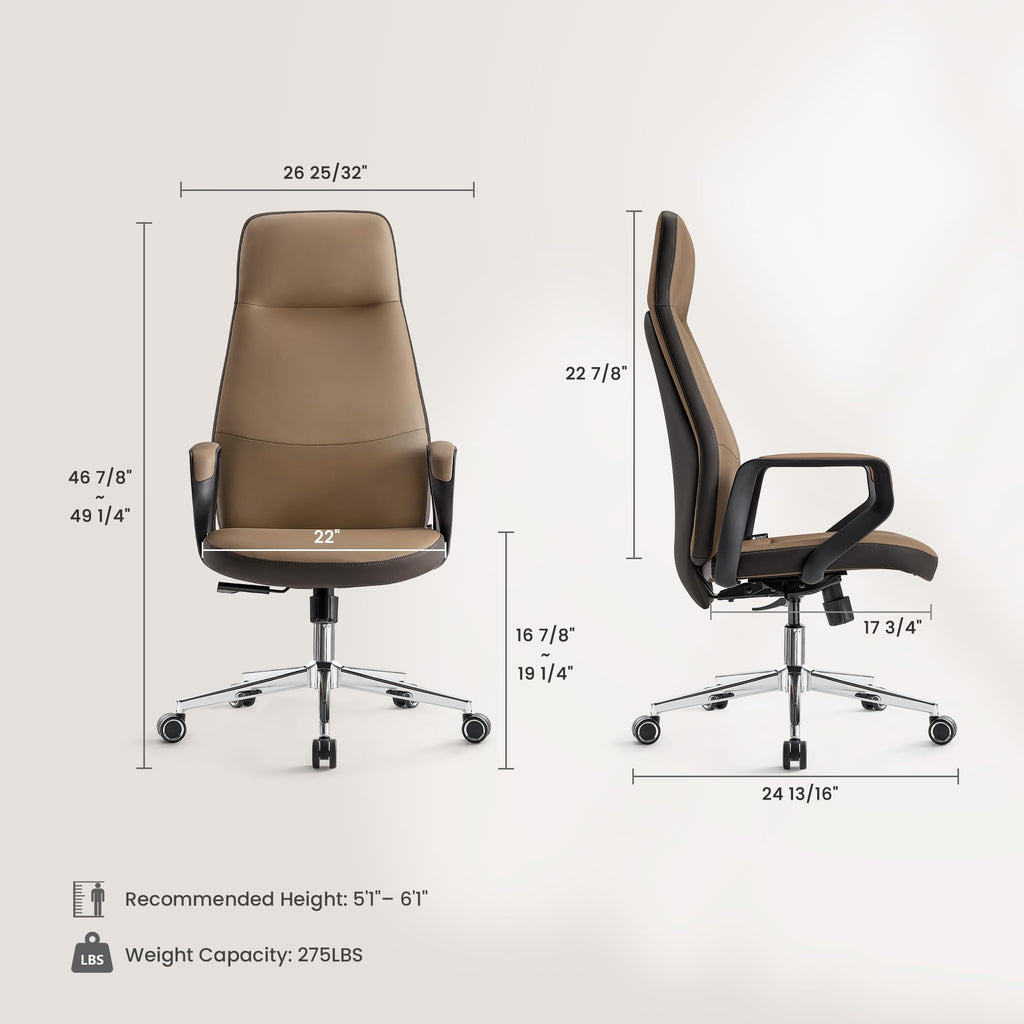 Brown Leather Executive Office Chair X536853