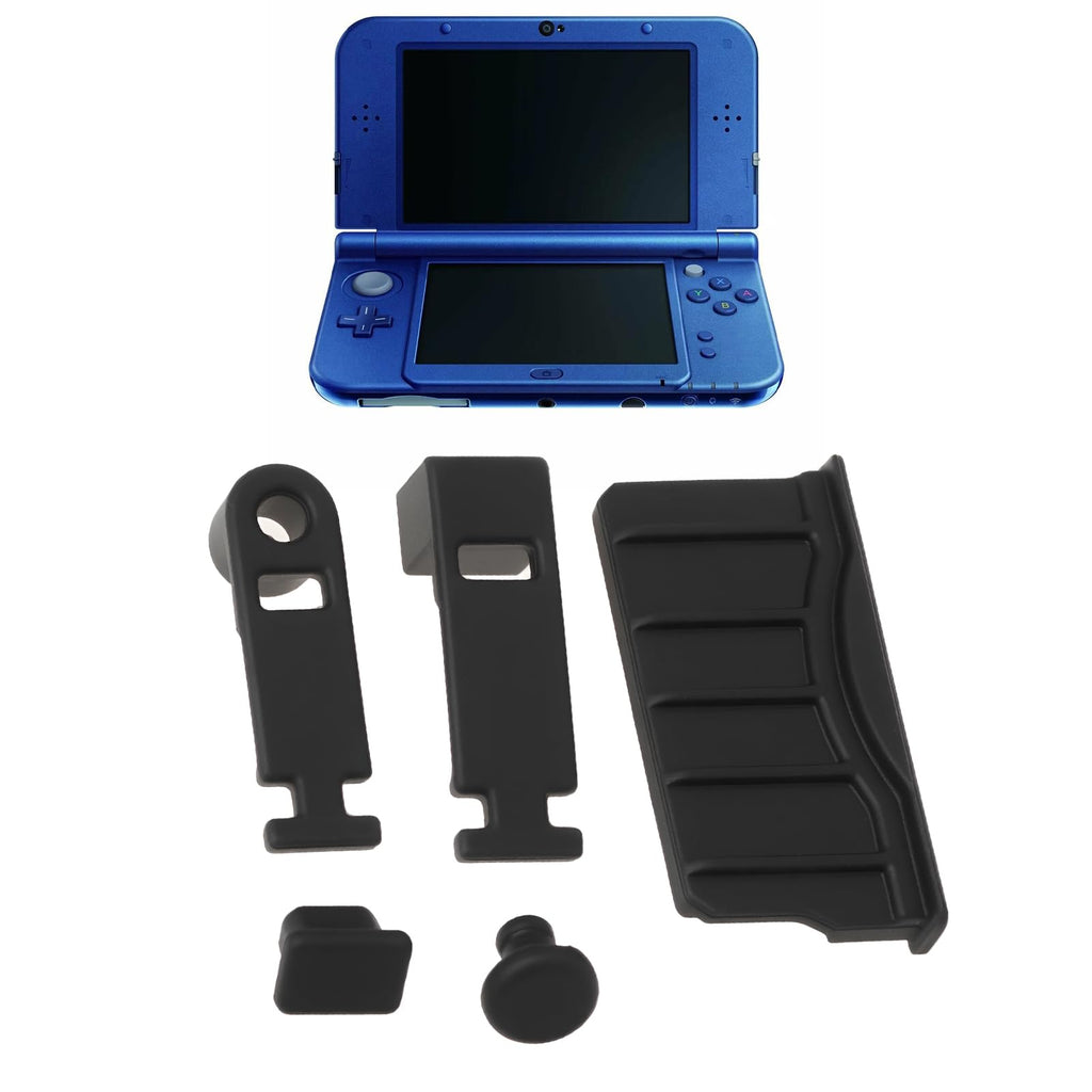 Game Console Card Slot Silicone Plug 2 Sets Black F91830