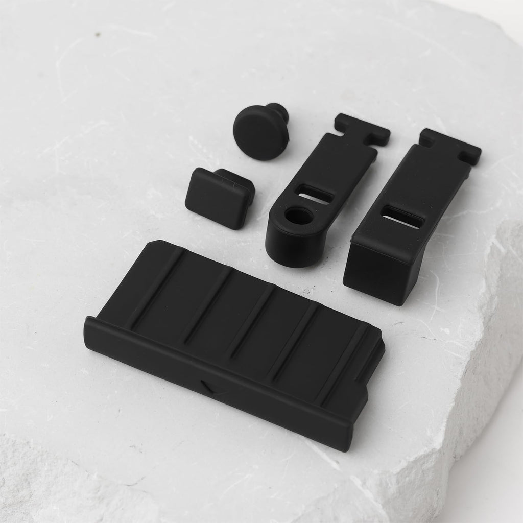 Game Console Card Slot Silicone Plug 2 Sets Black F91830