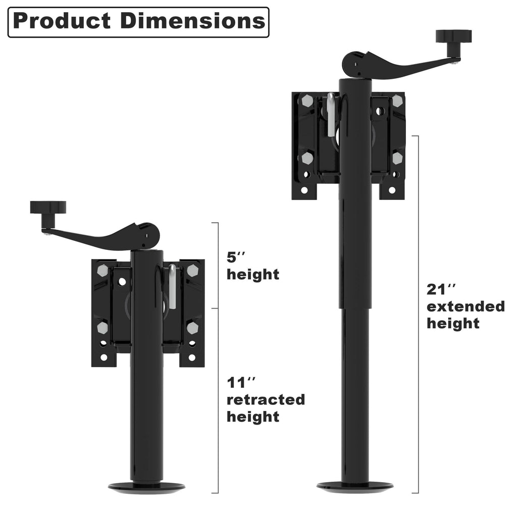 Swivel Bolt-on Trailer Jack, 10" Vertical Movement, 1000 lbs V78796