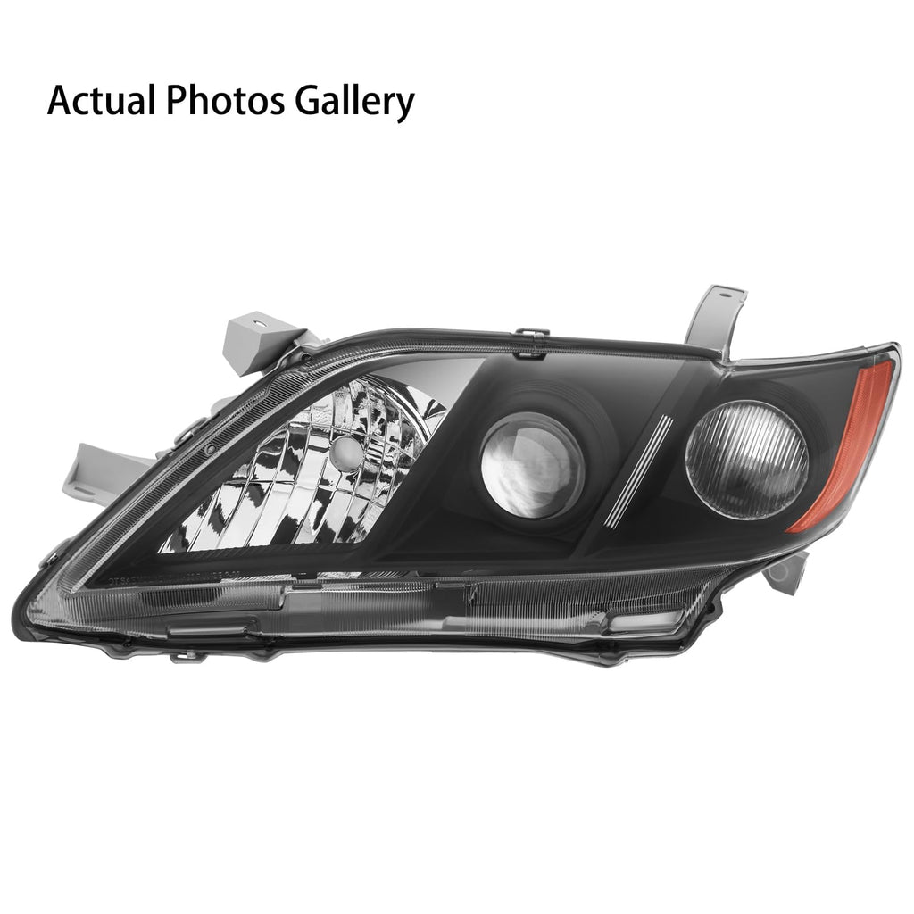 2PCS Black Housing Clear Lens Headlight Assembly Set K222
