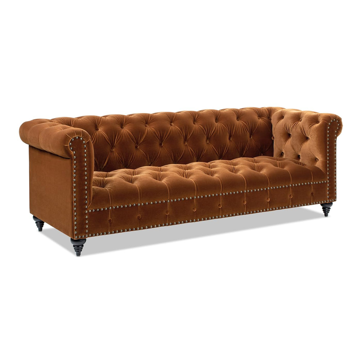 88" Burnt Orange Performance Velvet Sofa E5322