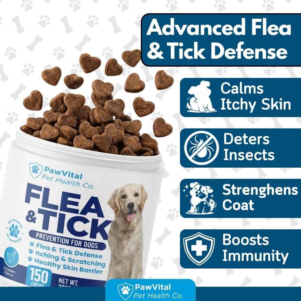 Flea and Tick Prevention for Dogs Chewables 150 Soft Chews Chicken Flavor A754