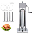 Manual Stainless Steel Sausage Stuffer with 4 Stuffing Tubes S2386