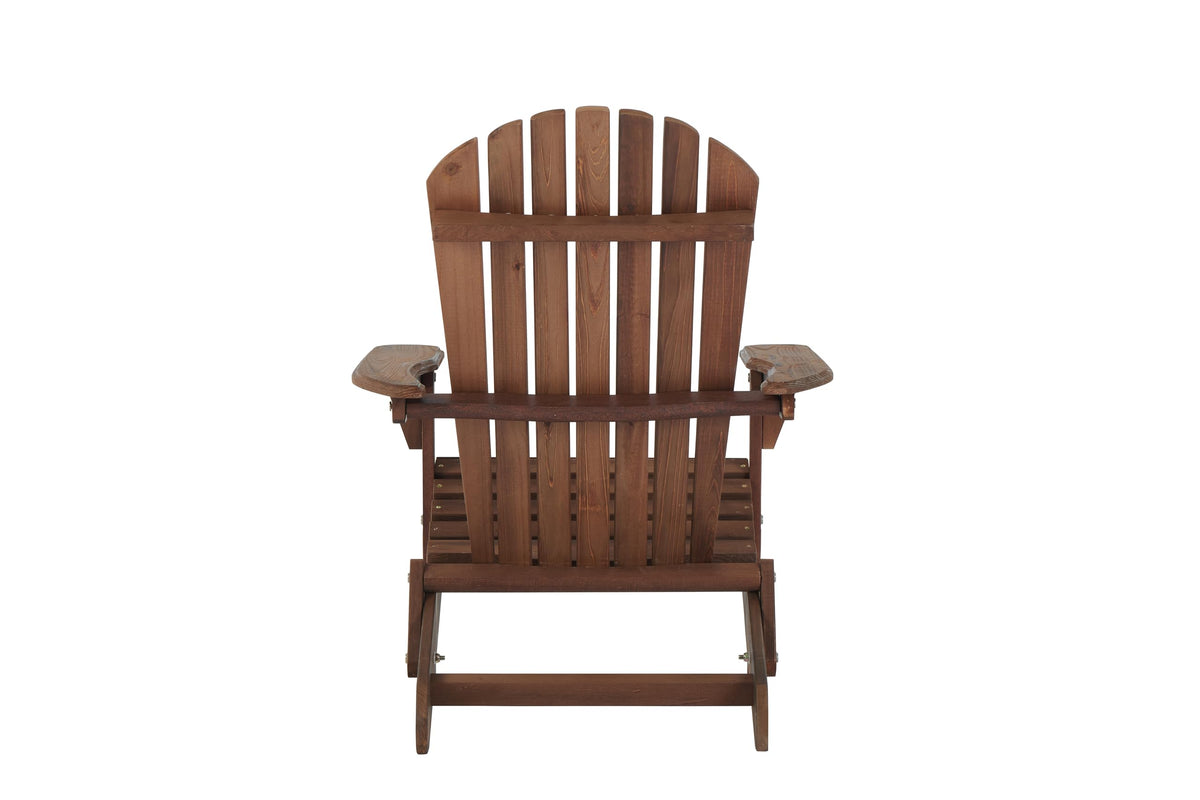 Folding Adirondack Chairs Set of 2 Solid Cedar Wood R221714