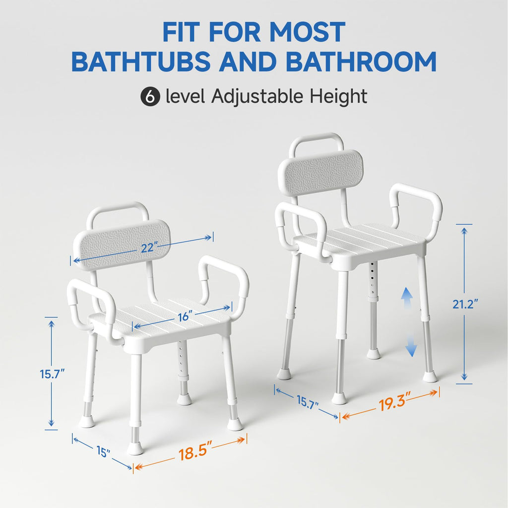 Shower Chair with Back & Arms T991629