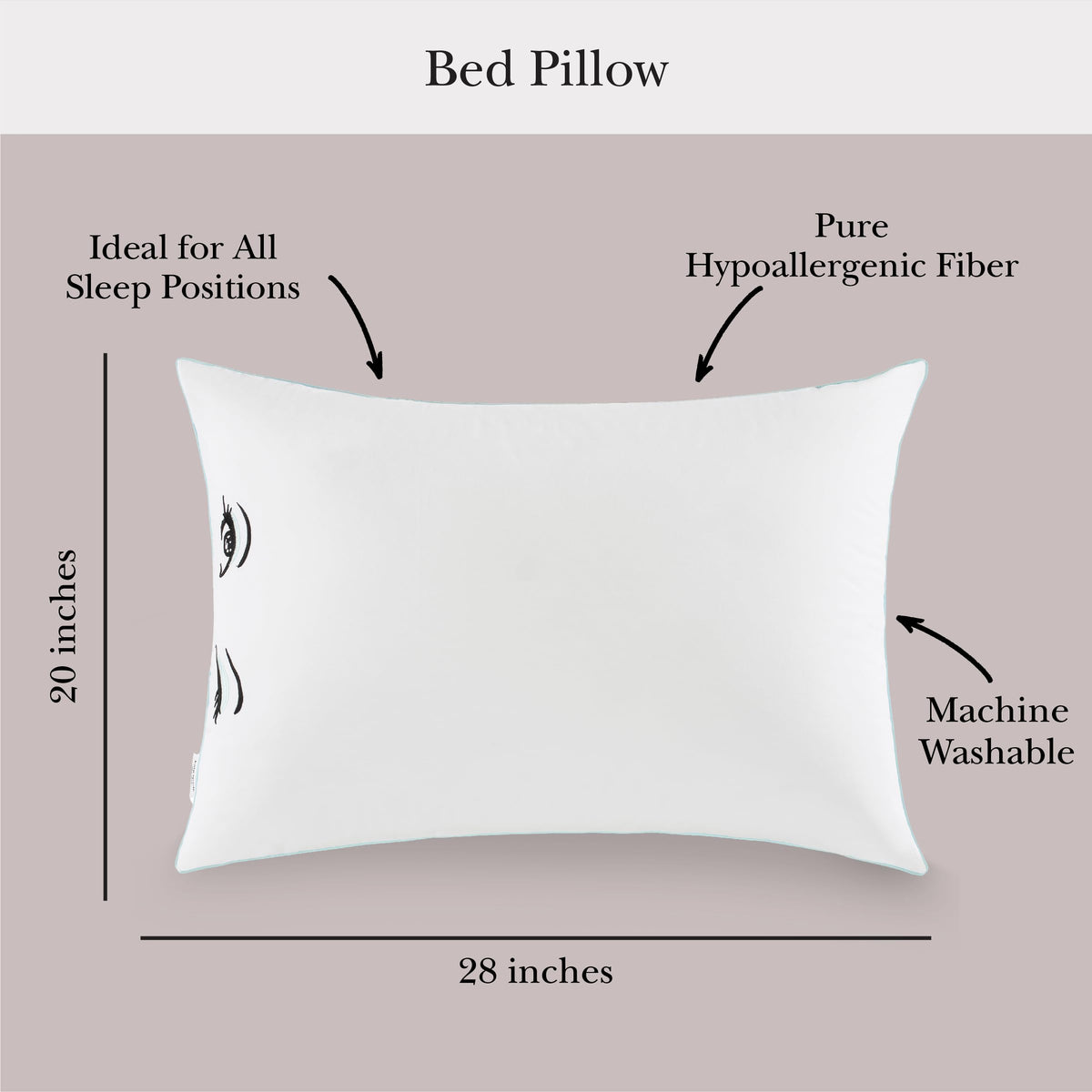 White Queen Pillows Set of 2 P7834
