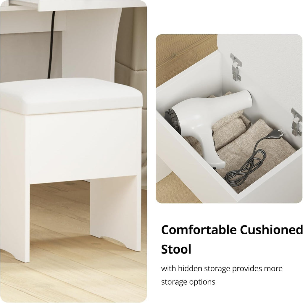 Vanity Desk with Charging Station R640561