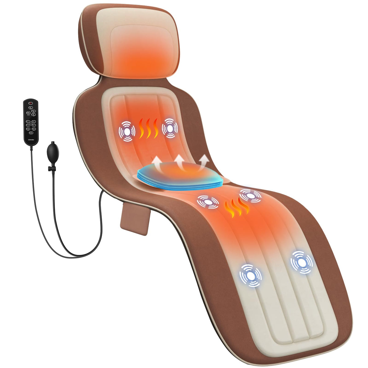 Full Body Massage Mat with 3 Heating Zones S5628