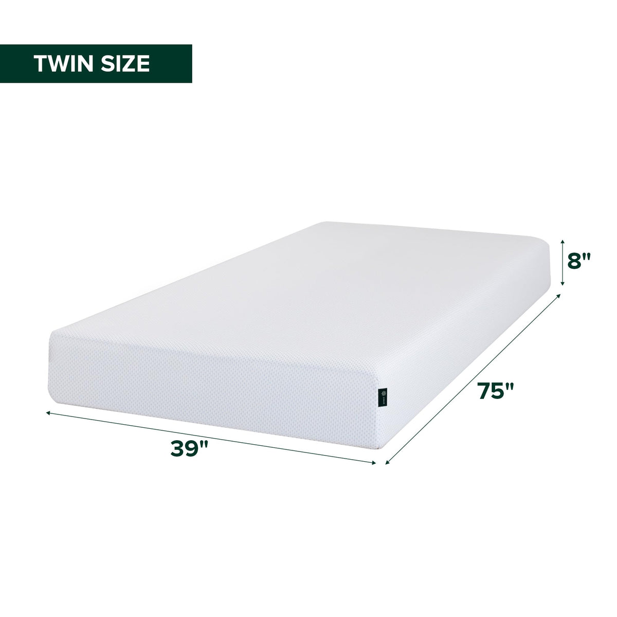 8 Inch Green Tea Cooling Gel Memory Foam Mattress Twin N18065