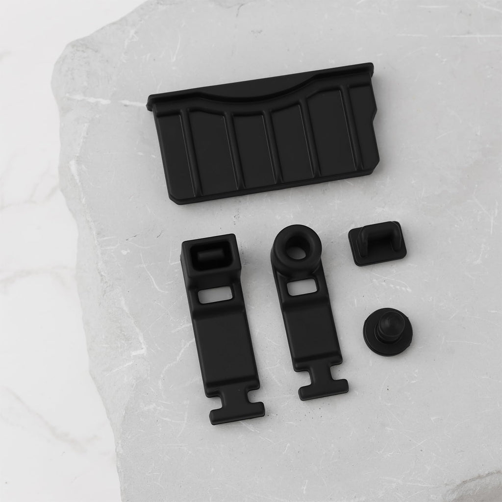 Game Console Card Slot Silicone Plug 2 Sets Black F91830