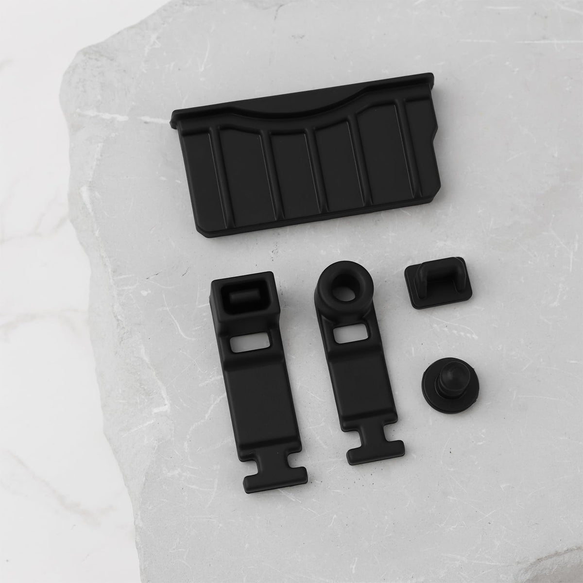 Game Console Card Slot Silicone Plug 2 Sets Black F91830