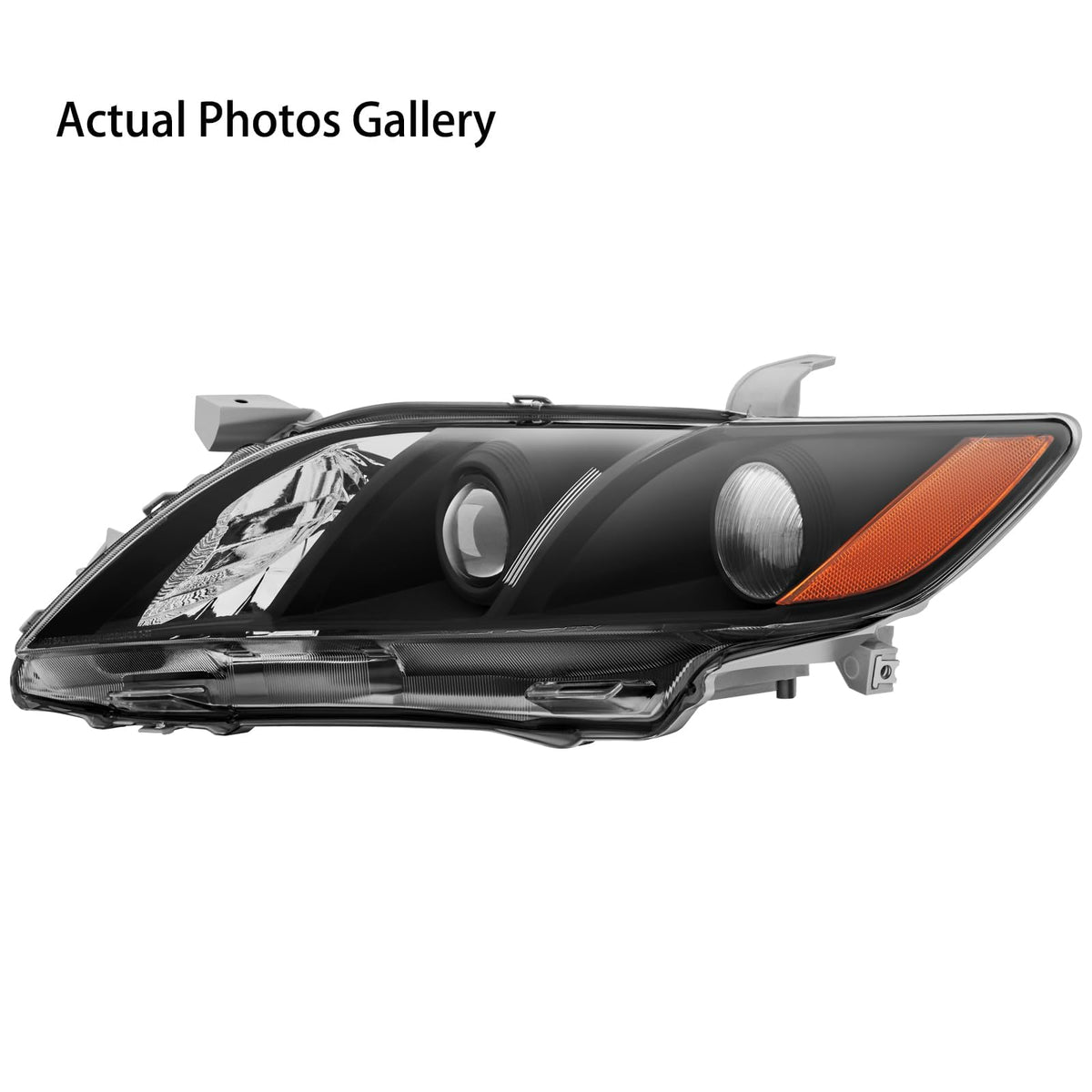 2PCS Black Housing Clear Lens Headlight Assembly Set K222