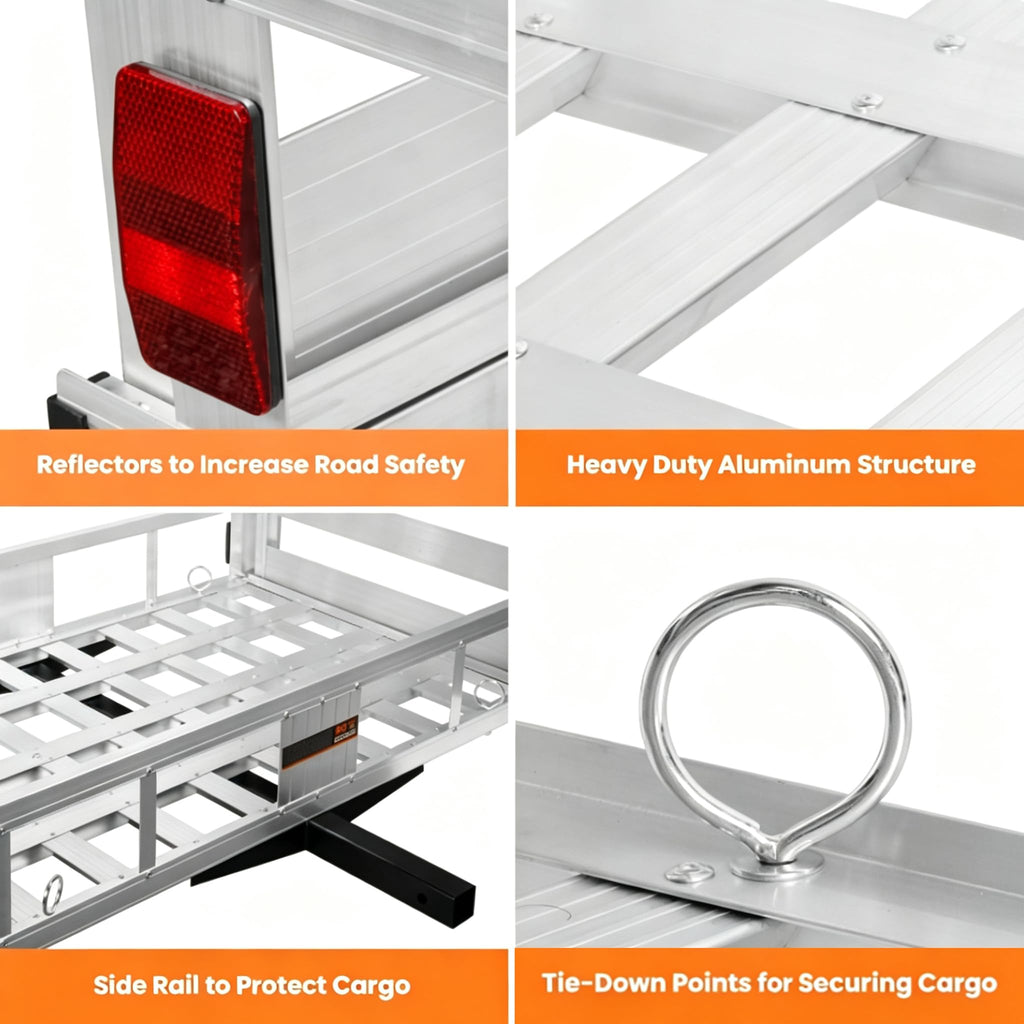 Aluminum Hitch Cargo Carrier with Ramp G76568