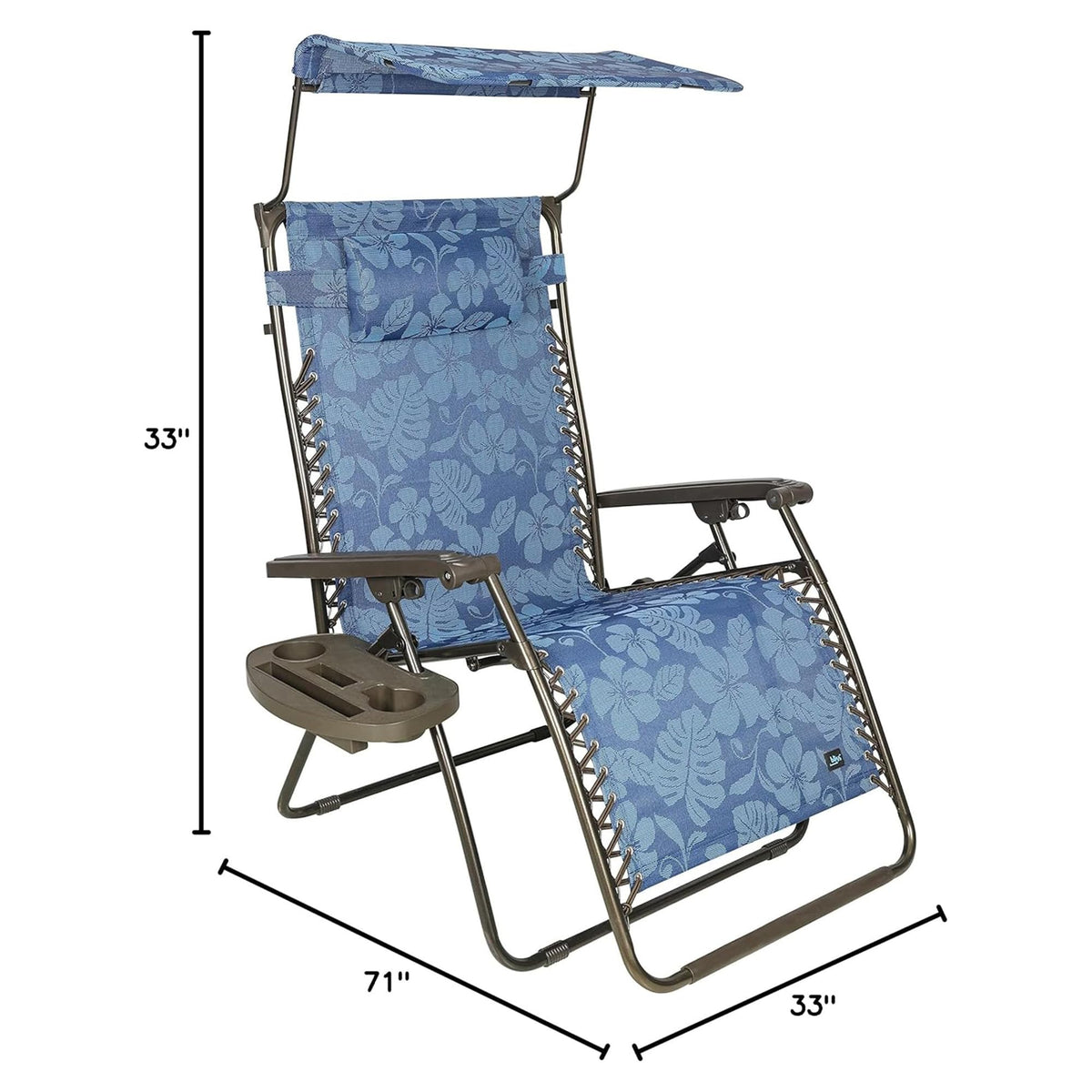 Blue Set of 2 Zero Gravity Outdoor Lounge Chair N845