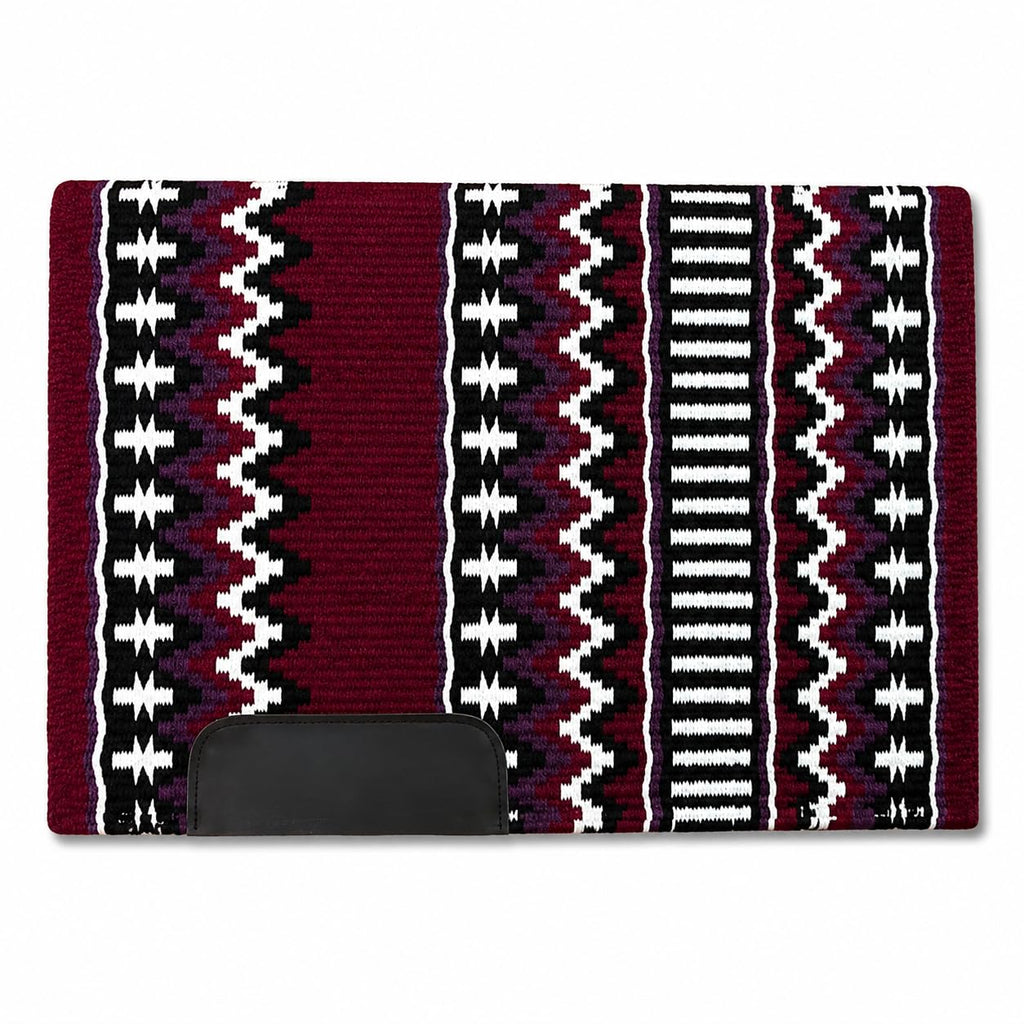 Burgundy Black White Tribal Horse Saddle Pad F885645
