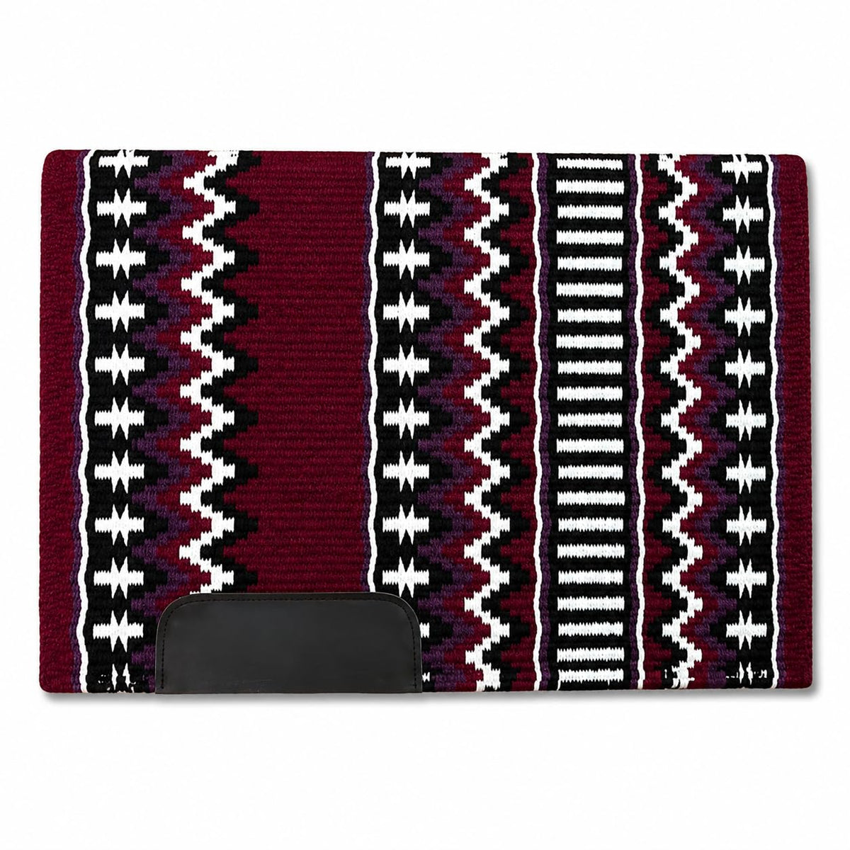 Burgundy Black White Tribal Horse Saddle Pad F885645