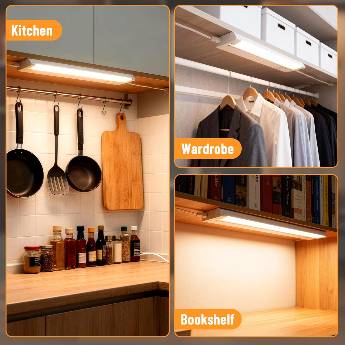 24" 4Pack Swivel Under Cabinet Lighting U89324