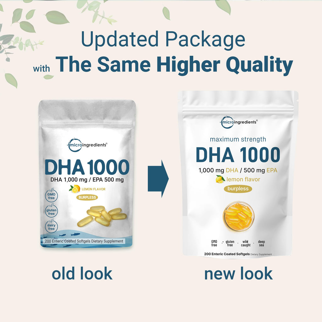 1000mg Omega 3 Fish Oil DHA EPA 200 Softgels W64453