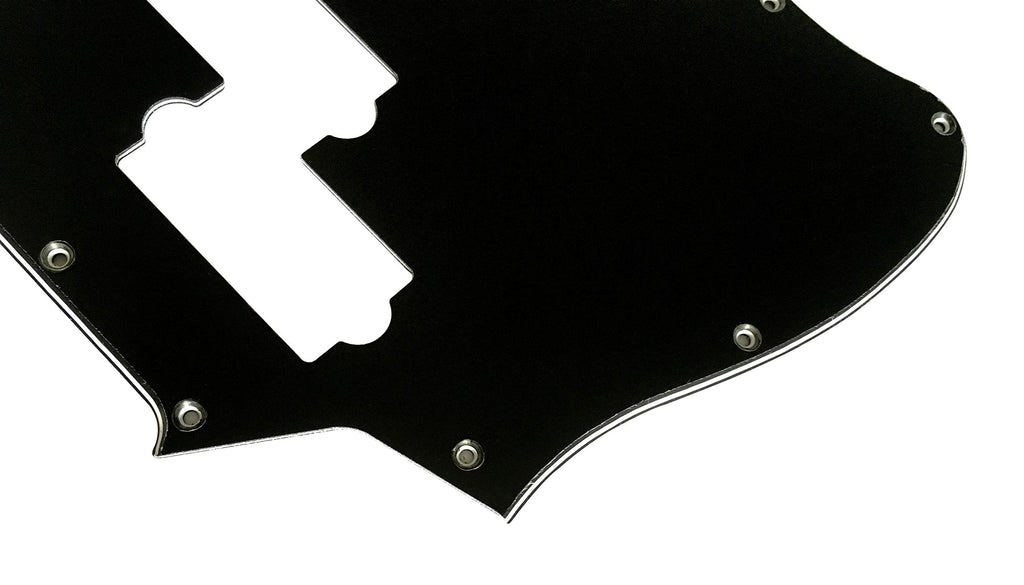 Black 3 Ply Short Scale Bass Guitar Pickguard O545