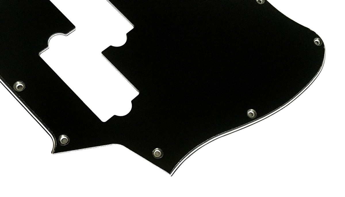 Black 3 Ply Short Scale Bass Guitar Pickguard O545