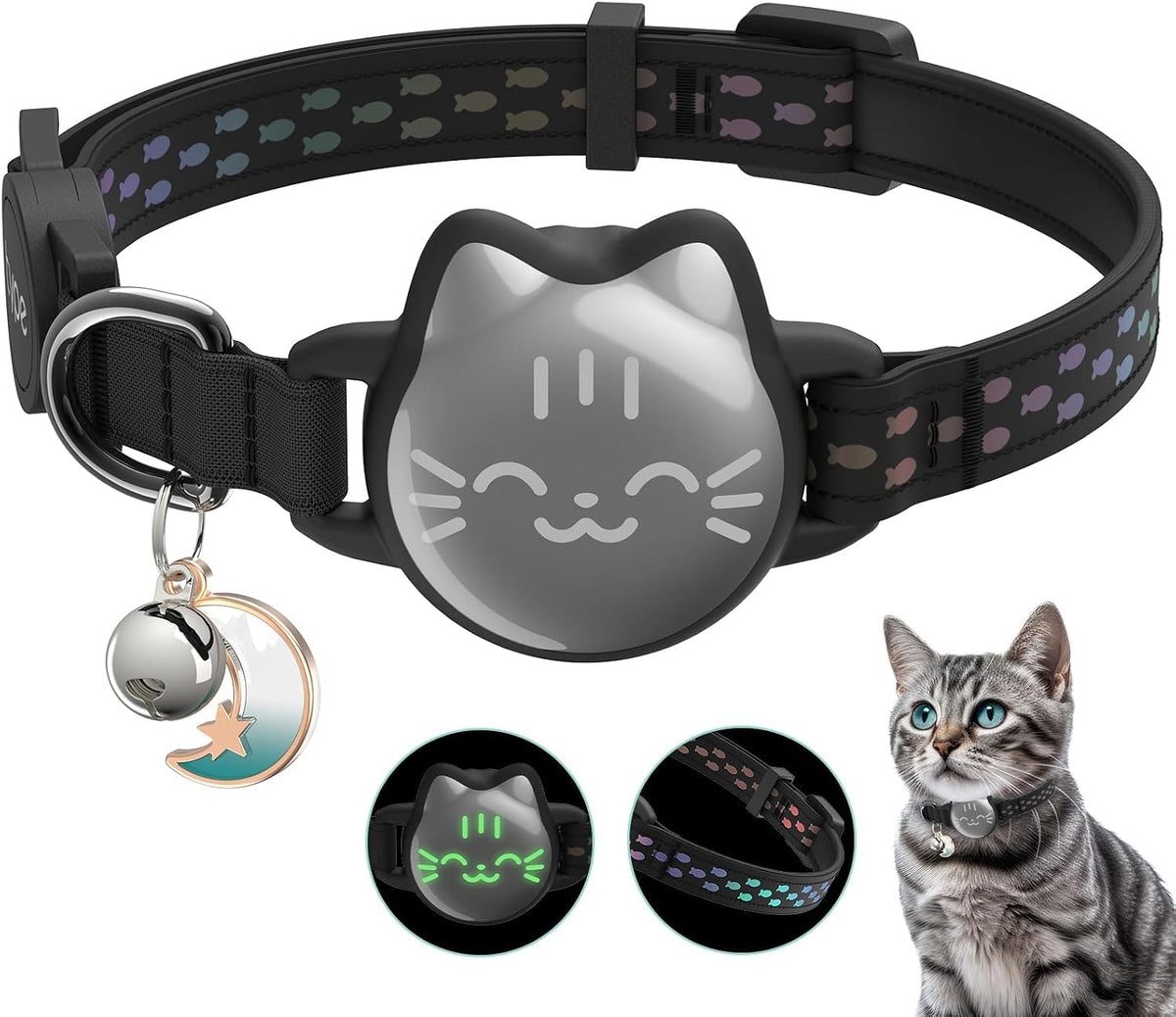 Reflective Breakaway Cat Collar with Bell F60373