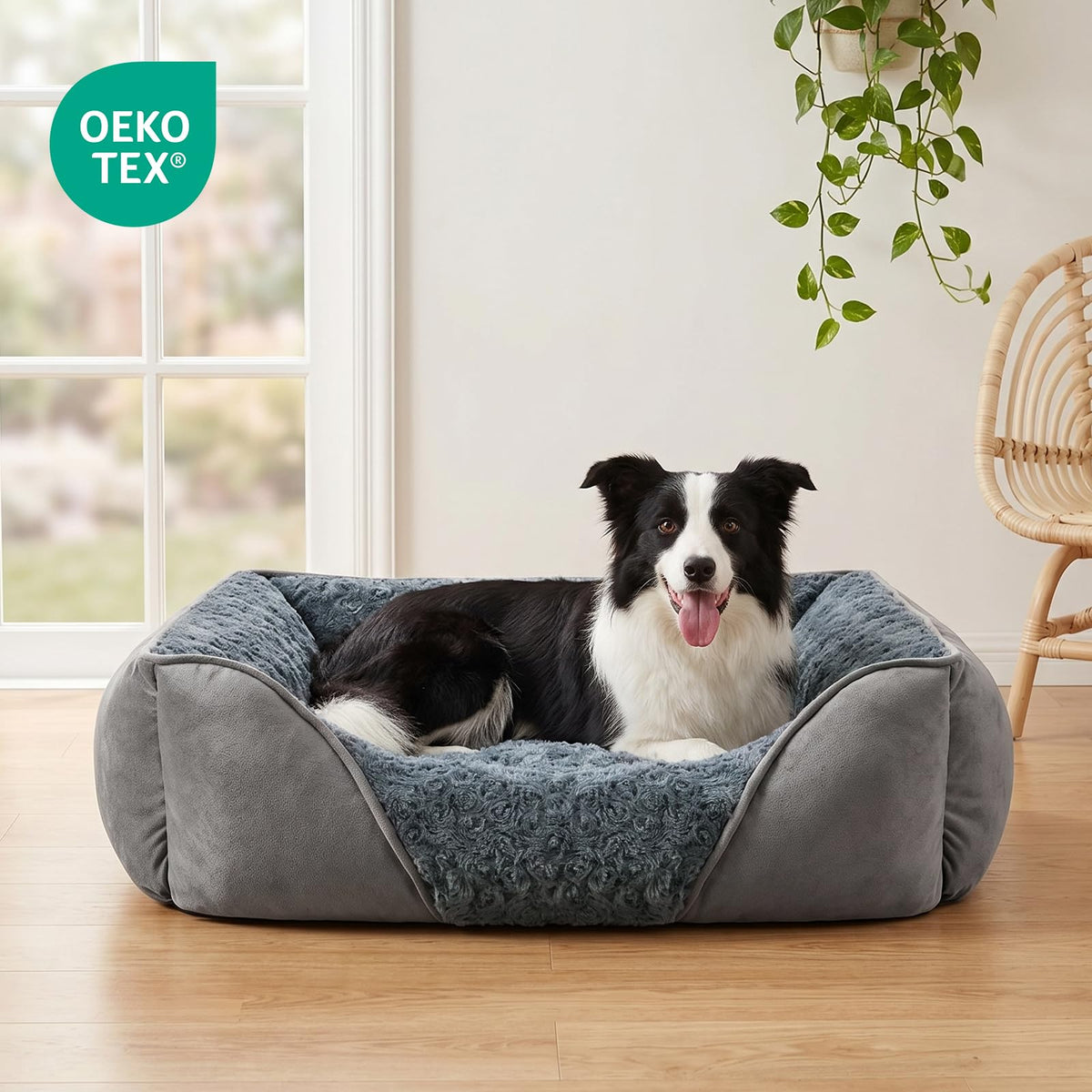 Washable Orthopedic Dog Bed with Anti-Slip Bottom I1084