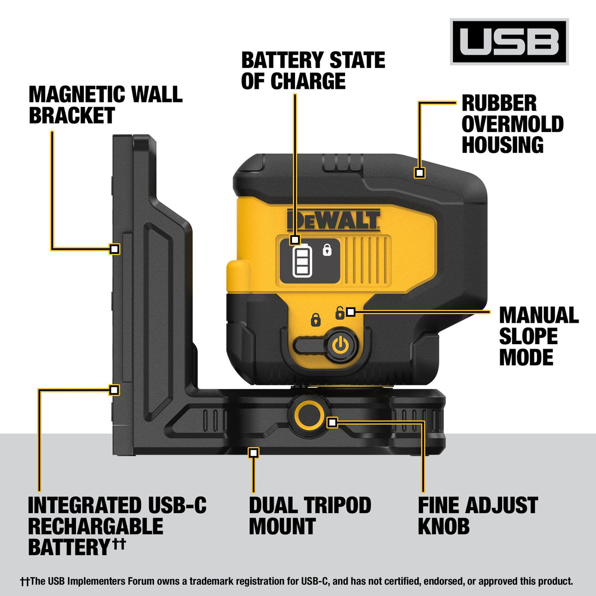 Green 3 Spot Self Leveling Laser Level Kit J13899
