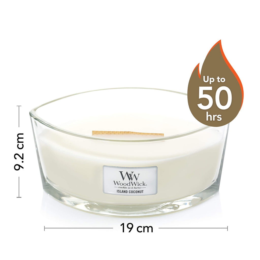 Island Coconut Scented Candle with Crackling Wick C8609