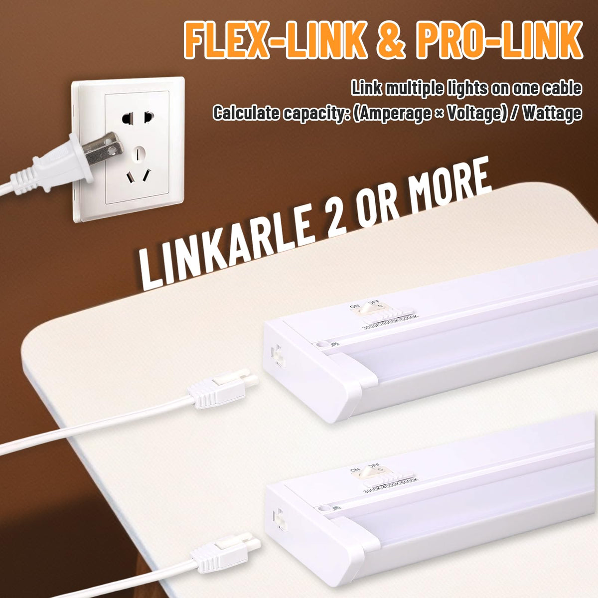 24" 4Pack Swivel Under Cabinet Lighting U89324