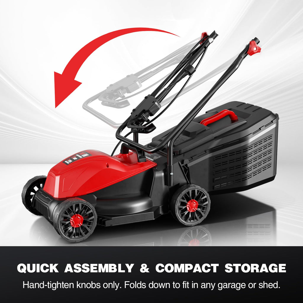 14" Corded Electric Lawn Mower with 3-Position Height Adjustment A34020
