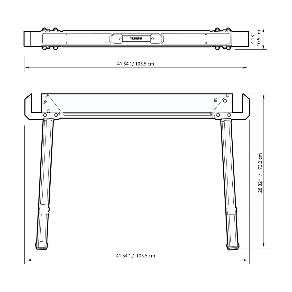 Folding Sawhorse & Jobsite Table 2-Pack X836932